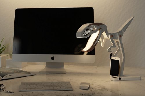 Прикольная лампа в виде велоцираптора для любителей динозавров (10 фото + видео)